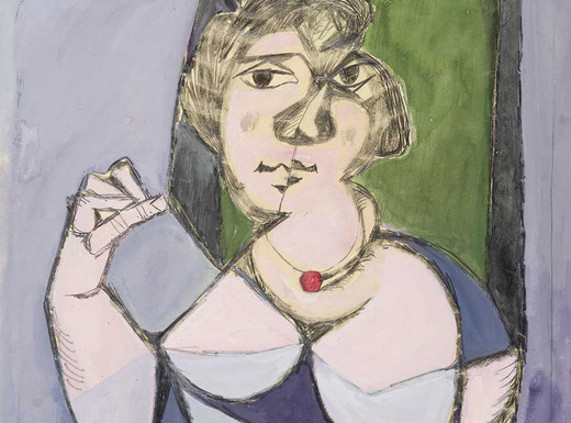 Ernst Weil: Ohne Titel (Frauenportrait), um 1950 | Fotoaufnahme von Annette Kradisch Die Abbildung zeigt ein unbetiteltes Frauenporträt des Künstlers Ernst Weil aus dem Jahr 1950. Die Fotoaufnahme stammt von Annette Kradisch.