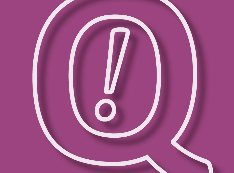 Logo der Aktionswochen im KuKuQ. Es zeigt den Buchstaben Q mit einem innen eingefügten Ausrufungszeichen vor einem auberginefarbenen hellen Hintergrund.