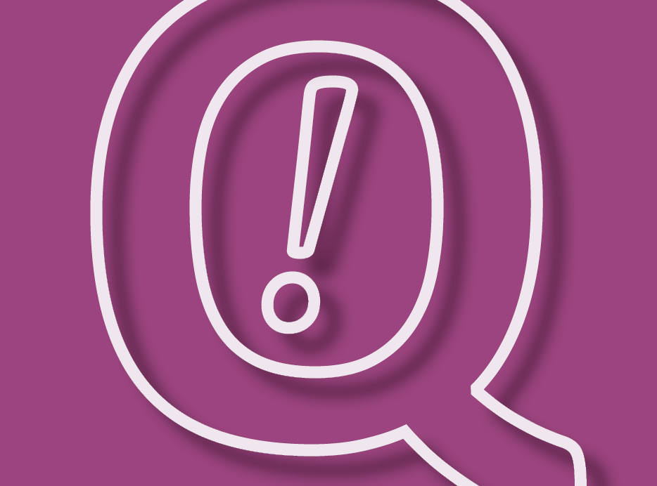 Logo der Aktionswochen im KuKuQ. Es zeigt den Buchstaben Q mit einem innen eingefügten Ausrufungszeichen vor einem auberginefarbenen hellen Hintergrund.