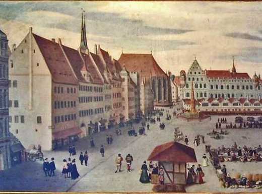 Lorenz Strauch, Der Markt in Nürnberg, 1594 | Fotoaufnahme IHK Nürnberg